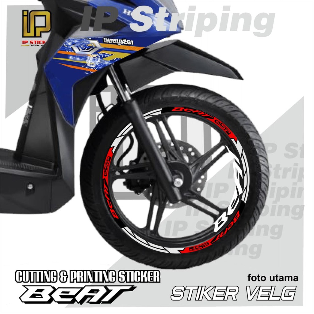beat sticker velg beat motor honda motor sticker velg variasi Racing beat.01 (cod) stiker velg motor