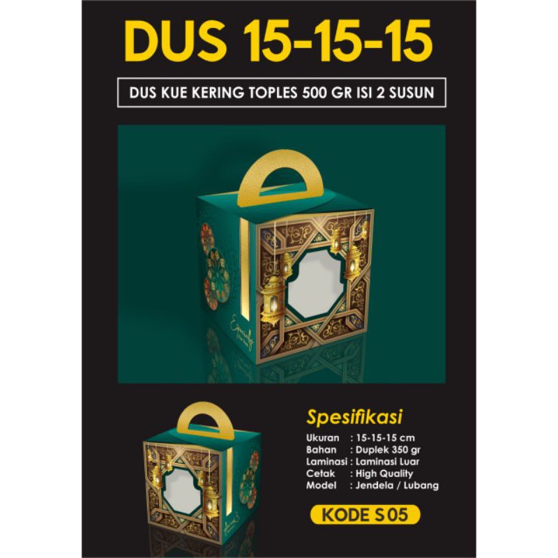 5pcs -Box tenteng kue kering 2 atau 3 toples 500 gram | kotak kue kering idul Fitri