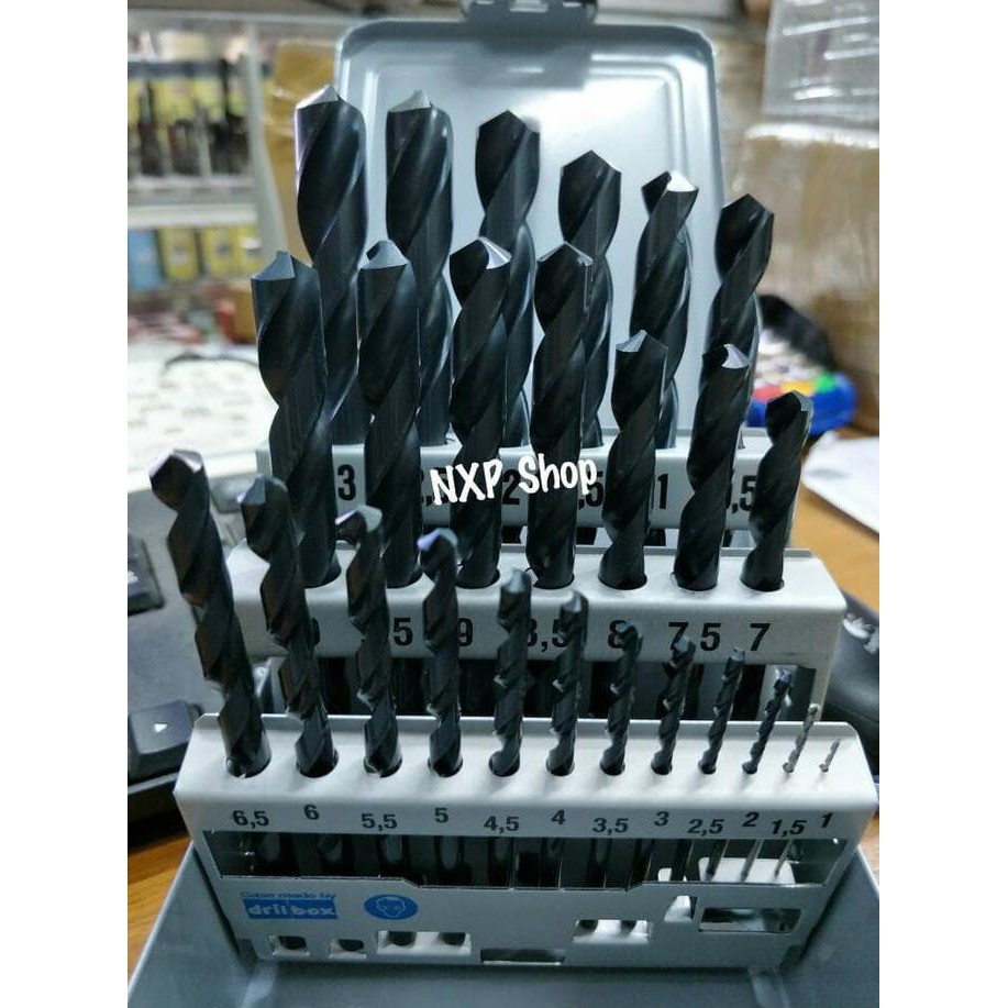 mata bor besi merk NACHI set lengkap ukuran 1 - 13mm / bor nachi set