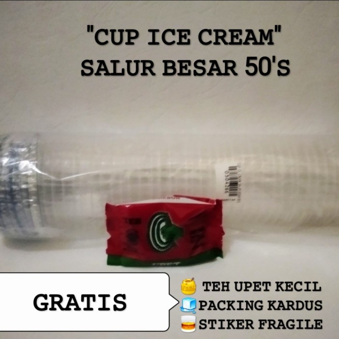 

PROMO Cup Ice Cream Salur Besar isi 50 GRATIS teh upet