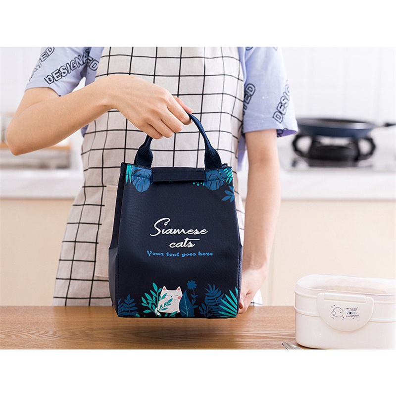 OVERFLOWS.ID Lunch Bag Tas Bekal Tempat Makan Cooler LunchBag Box Motif Anak Dewasa Tas Piknik