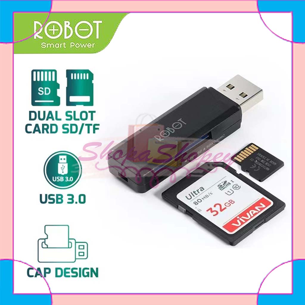 USB Card Reader ROBOT CR102 ORIGINAL - BLACK