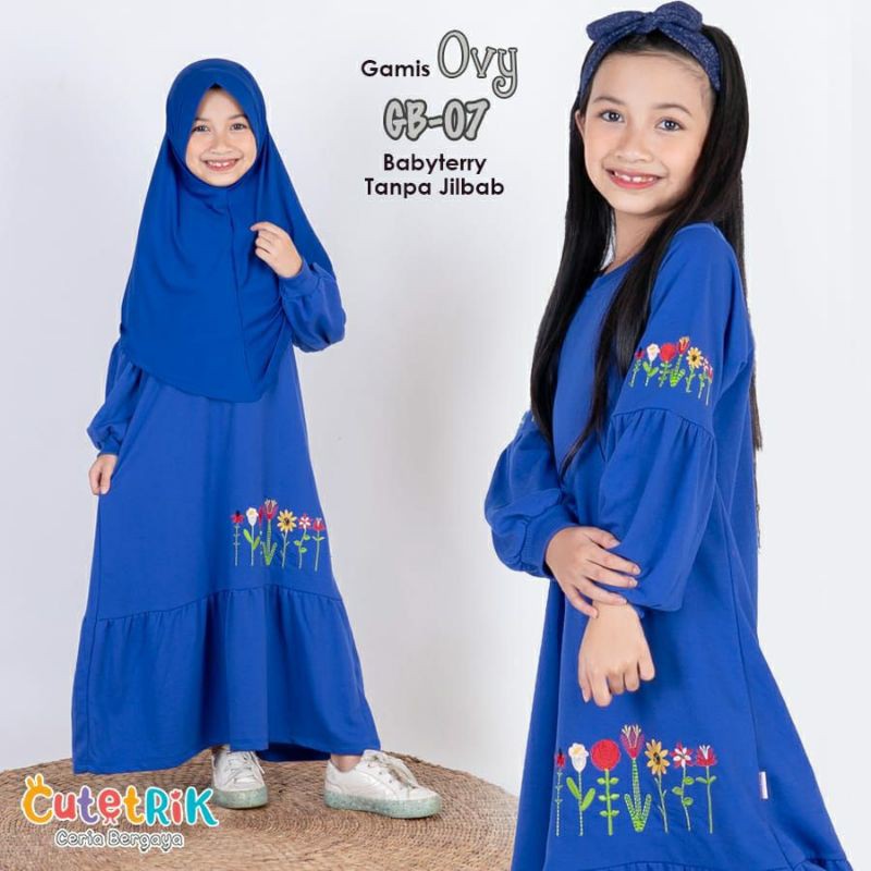 Cutetrik Gamis Anak Perempuan Babyterry Baju Muslim Anak Remaja Branded Kekinian
