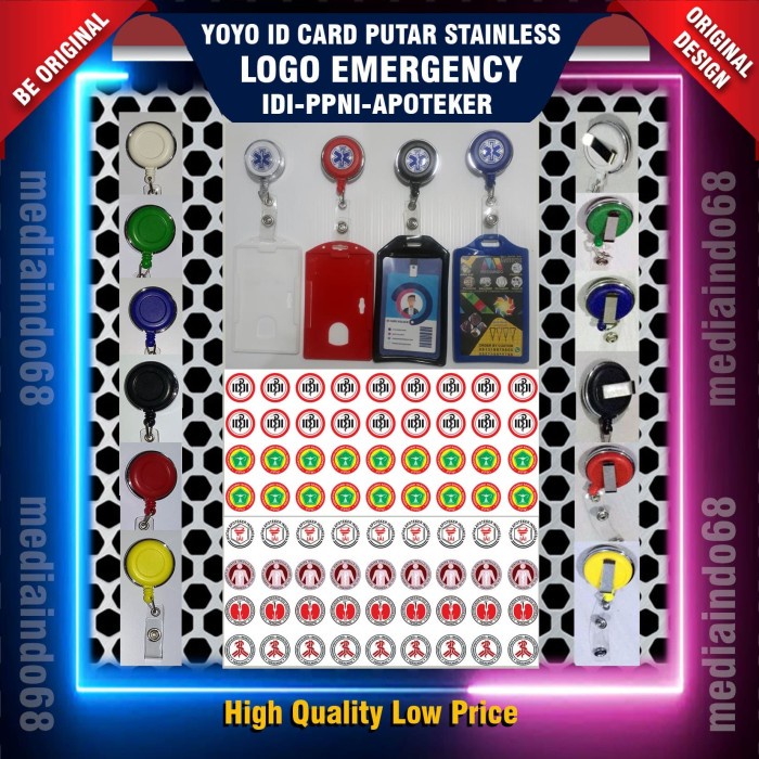 

Hemat Yoyo Gantungan Id Card Putar Stainless-Logo Emergency-Idi-Ppni Promo