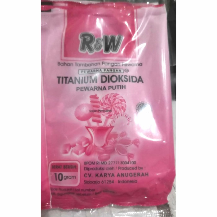 

PEWARNA PUTIH MAKANAN / TITANIUM DIOKSIDA RW 10 Gr