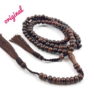 Tasbih Kayu Original Galih Asem 99 Butir Kualitas Pilihan Dim 6 Mm Ukuran Kecil Pas Di kantong Aksesories Ibadah Sholat Dzikir Fashion Muslim
