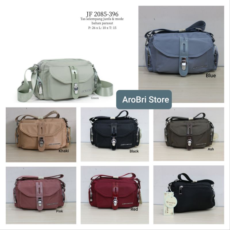 Tas selempang junfa & mode JF 2085 -396 bahan parasut list bahan gilap