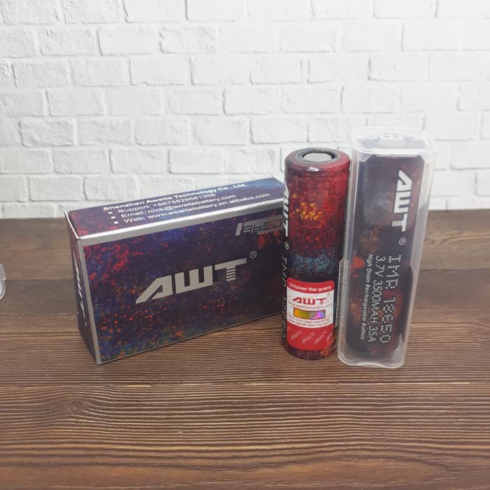 Batre AWT 18650 3500 mAh batre For Vape/Vapor isi 2