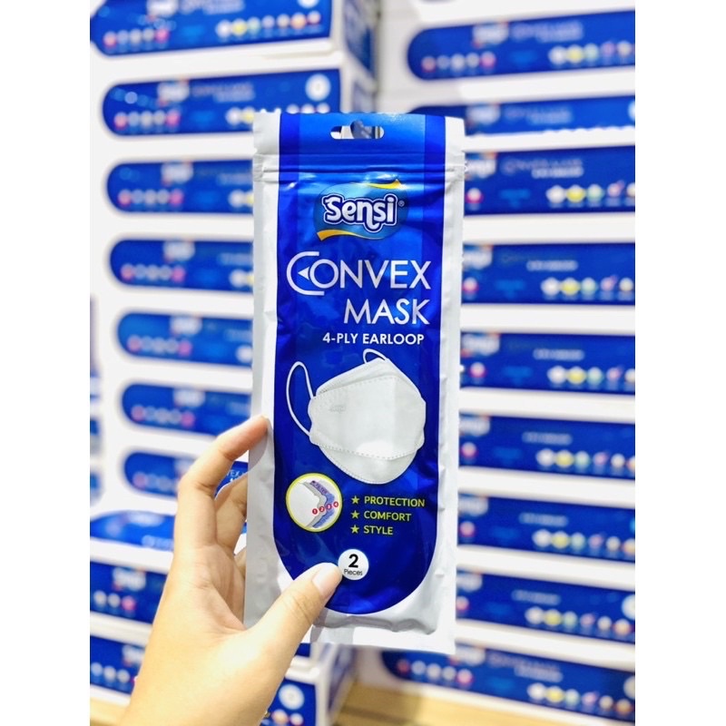 Masker SENSI CONVEX Mask 4ply earloop Medis Masker Sensi Convex Mask 4ply Pack isi 2