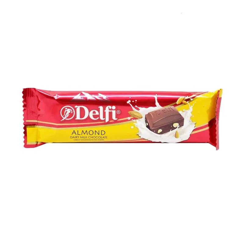 

COKELAT COKLAT DELFI ALMOND DAIRY MILK CHOCOLATE 55 GRAM