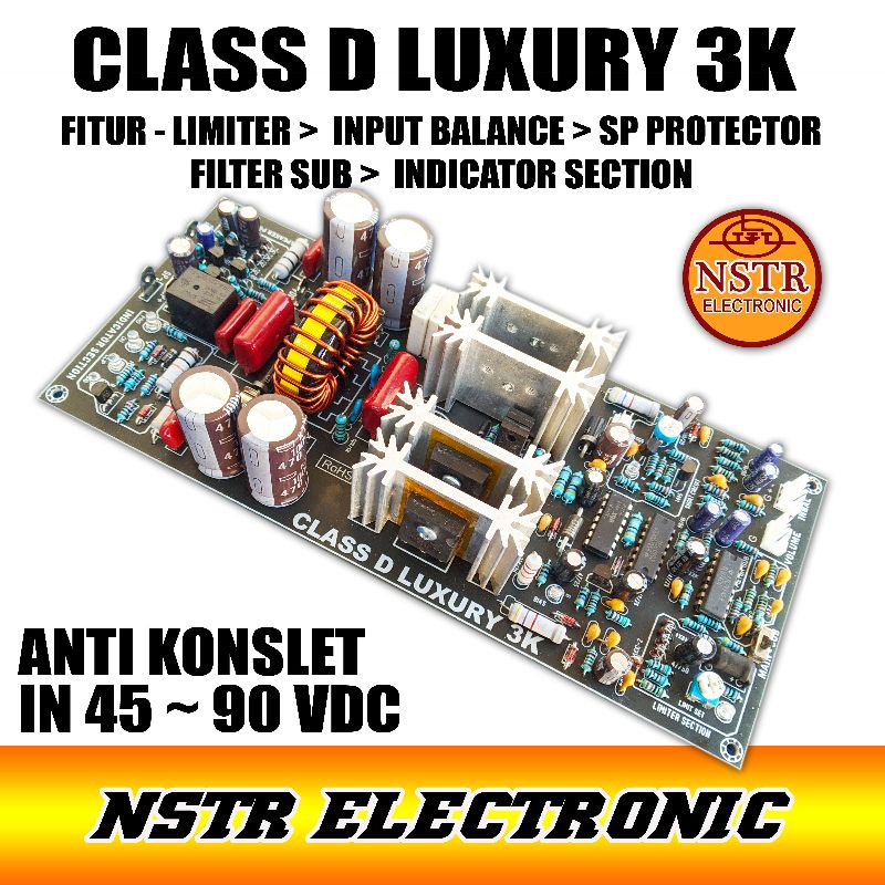 Class D luxury 3k full fitur Rms 3000w