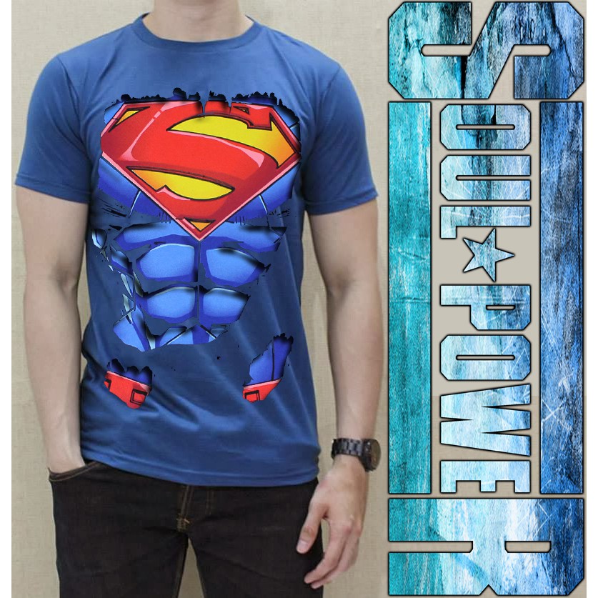 KAOS 3D DISTRO SATUAN SUPERHERO DC COMICS SUPERMAN COSTUME II ORIGINAL SOULPOWERSTYLE