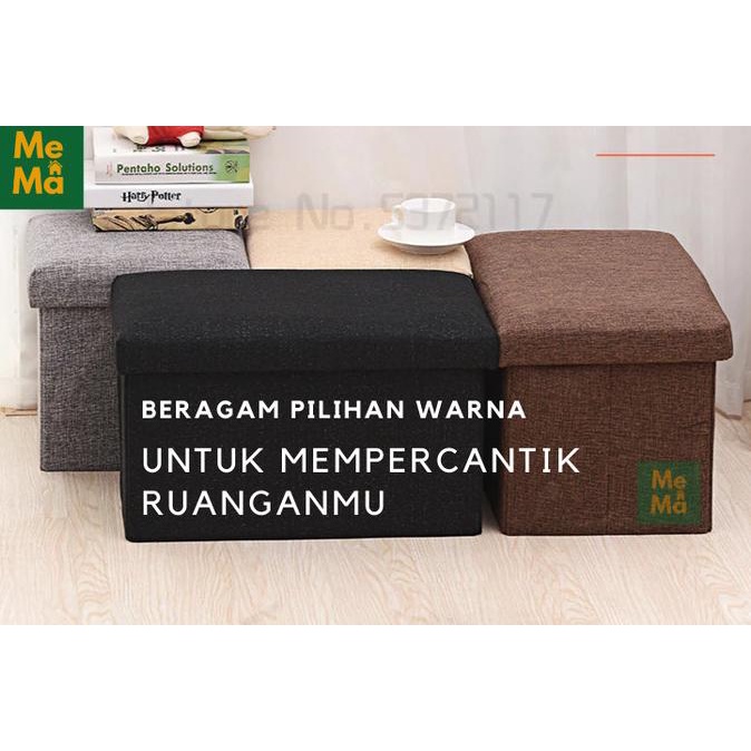 Extra Besar Storage Stool Sofa Lipat Box Container Kotak Penyimpanan