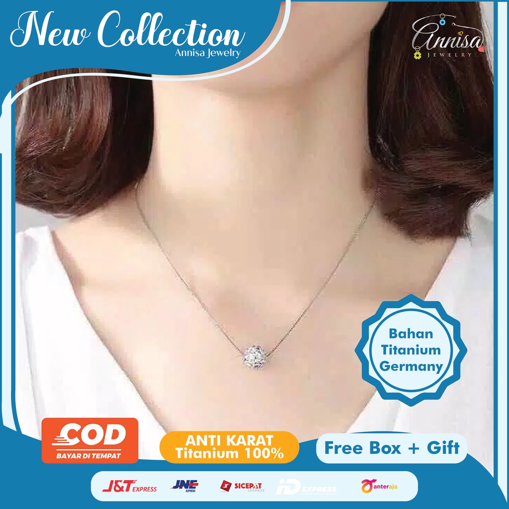 kalung permata bulat