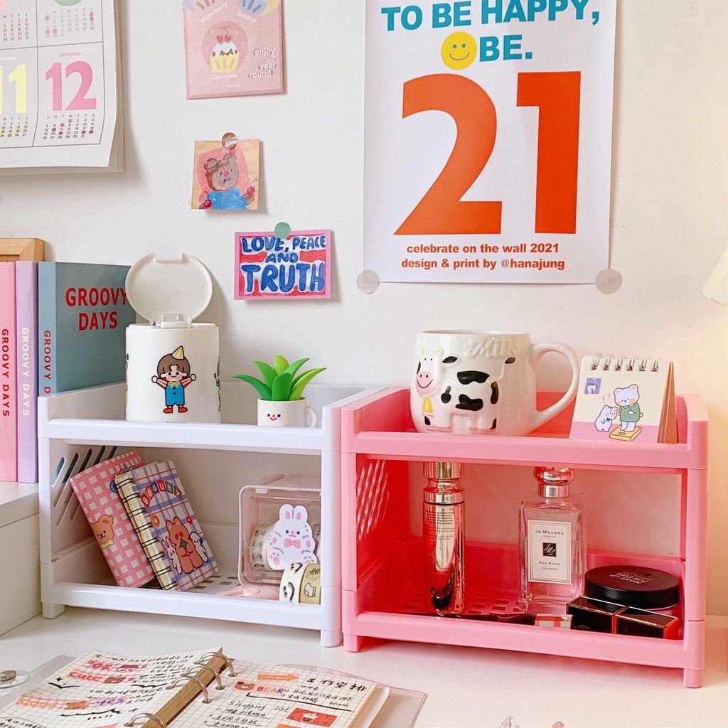 RAK PLASTIK 2 SUSUN MULTIFUNGSI / TEMPAT SERBAGUNA / TEMPAT PENYIMPANAN KOSMETIK