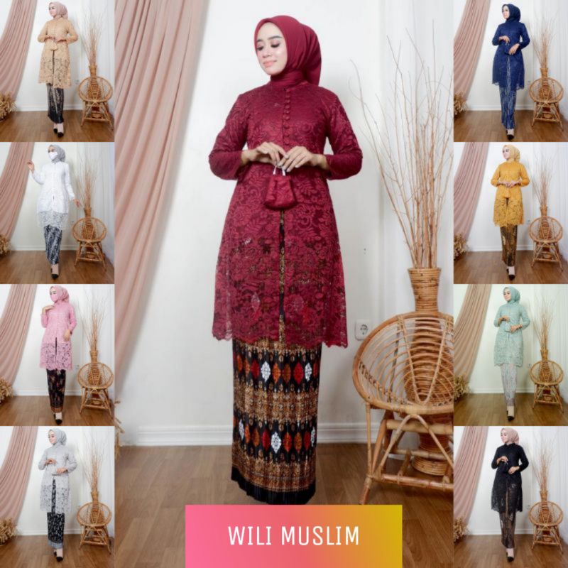 WILI MUSLIM / TUNIK BRUKAT KANCING SERIBU F&M / TUNIK WANITA / TUNIK TERBARU / TUNIK BRUKAT JUMBO / 