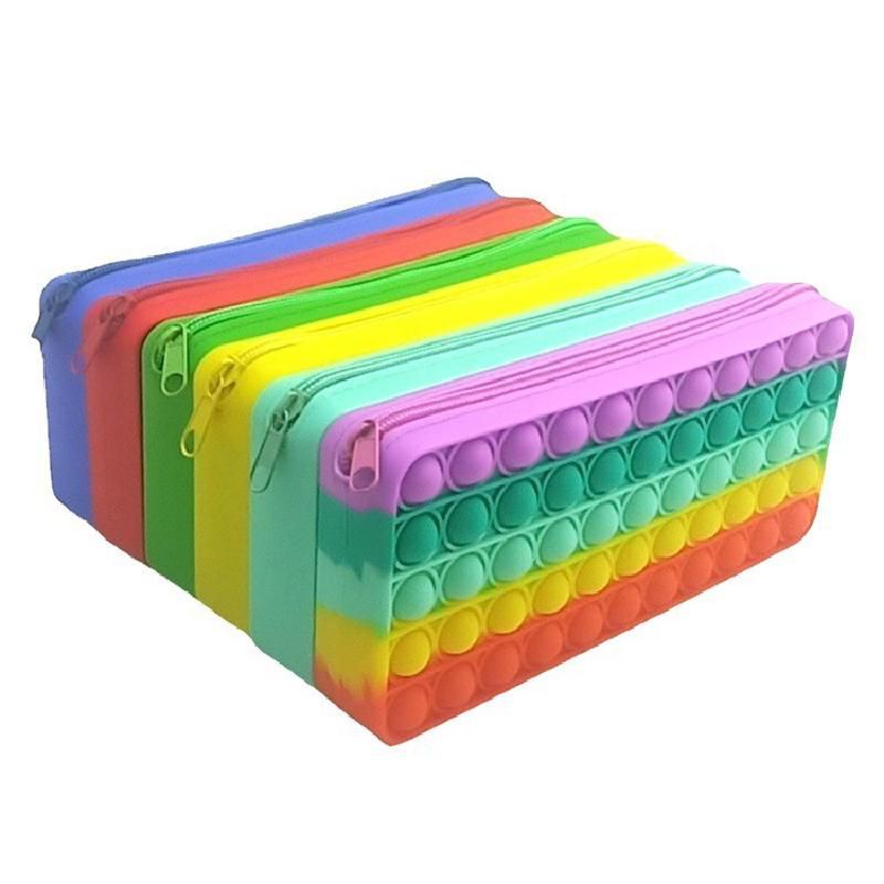 【Ready Stock！！！】Push Pop It Bubbles Simple Dimple Stationary Bag Sensory Pencil Case Fidget Toys Cute