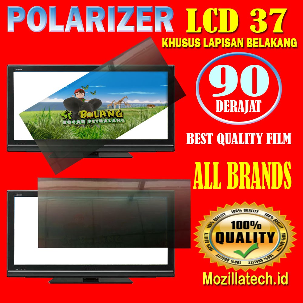 POLARIZER - POLARIS TV LCD 37 INCH 90 DERAJAT PLASTIK POLARIZER LCD 37 BAGIAN DALAM - BELAKANG