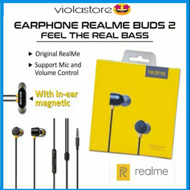 Headset realme magnetic original 100% super bass support semua hp realme