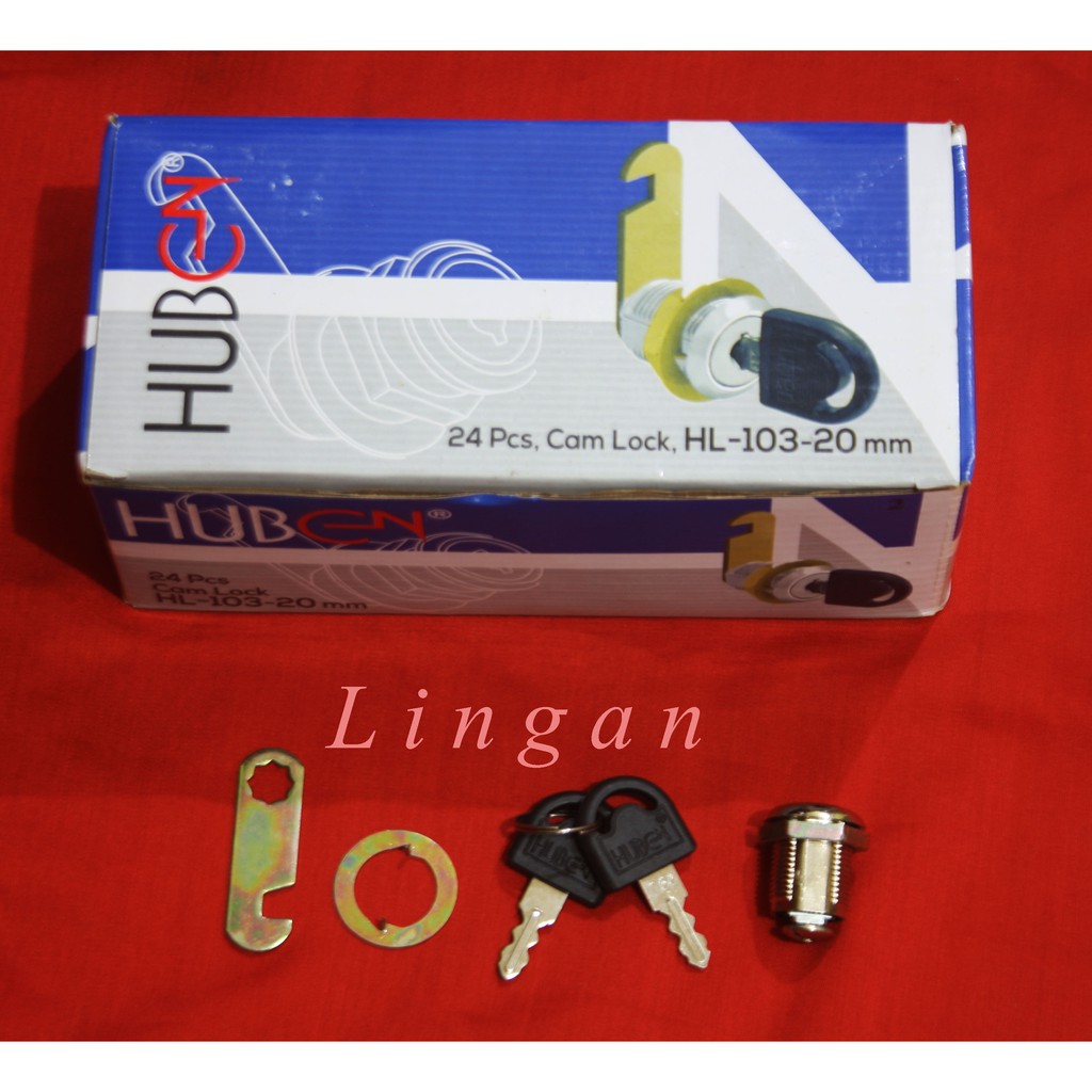 Kunci Camlock 20 mm /Locker/Lemari / Box Panel / Box Motor merk Huben HL 103-20