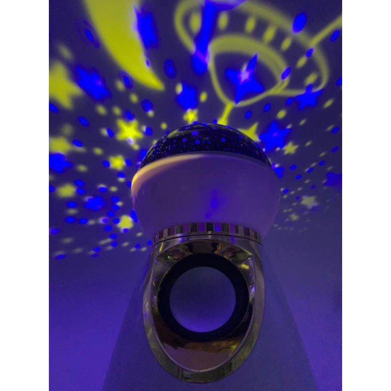 Lampu Disco Bluetooth Speaker Proyektor UFO &amp; Bintang