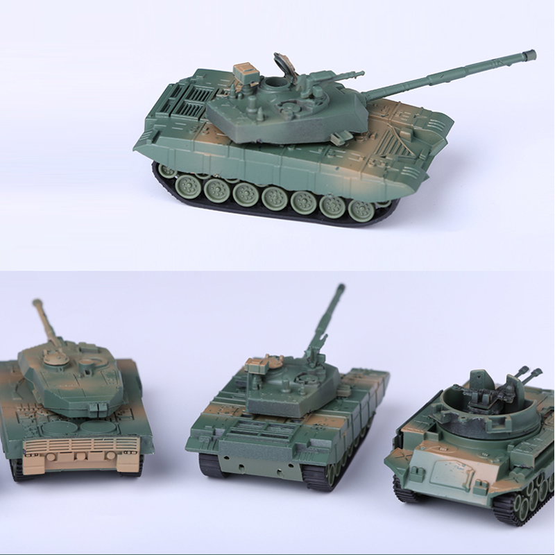 8pcs / Set Mainan Model Tank WW2 4D 1 / 72 M1A2 M42 T72-M1 Bahan Plastik Untuk Hadiah Anak