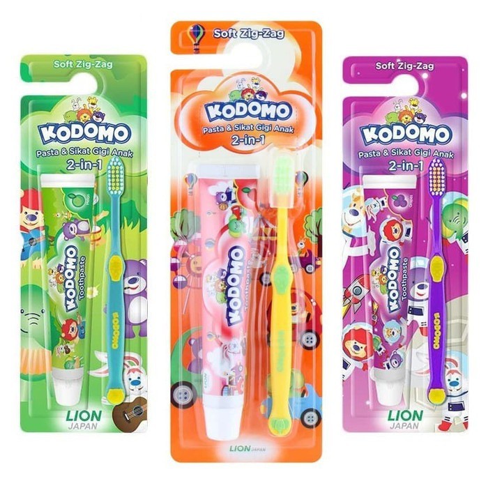 KODOMO Toothbrush 2in1 ORIGINAL / Sikat Gigi Dan Pasta Gigi by AILIN