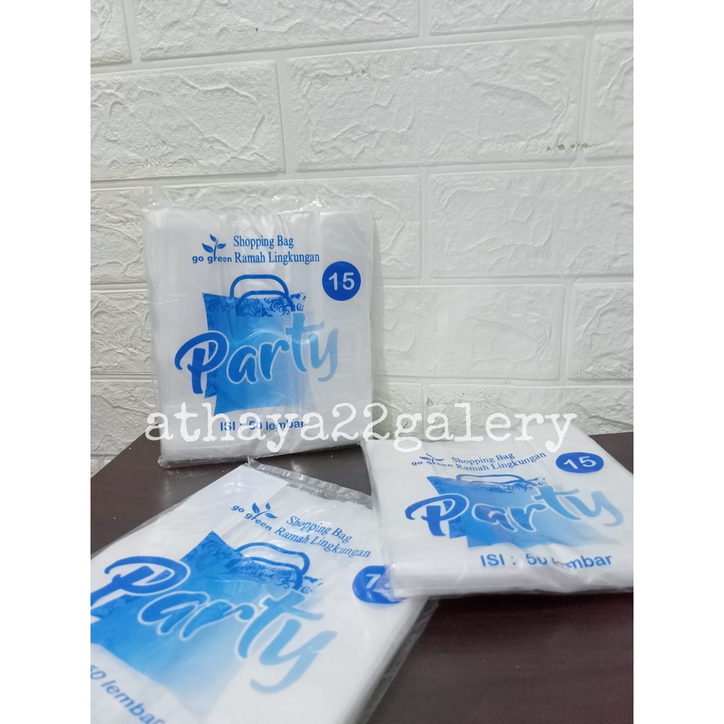 Kantong Plastik Kresek PE Bening ukuran 15 isi 50 lembar