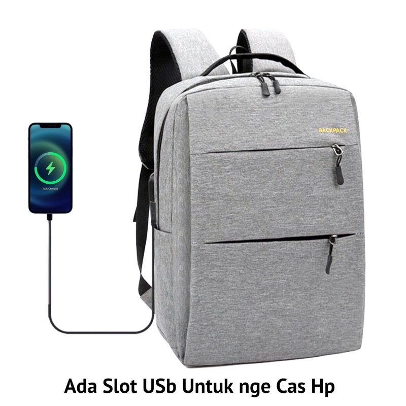 Tas Ransel Laptop USB Smart Backpack 3 IN 1 Import ORIGINAL Untuk Pria Dan Wanita