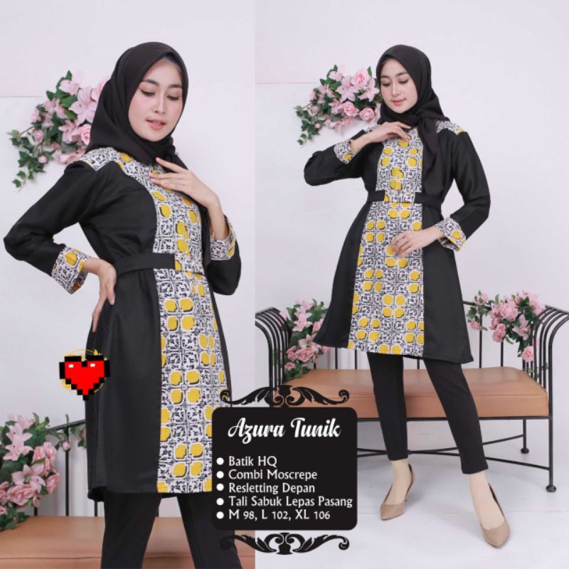 TUNIK BATIK ATASAN BATIK WANITA TUNIK BATIK AZURA