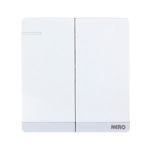 NERO Saklar Seri DECORA White Tanam Saklar Double Warna Putih Modern