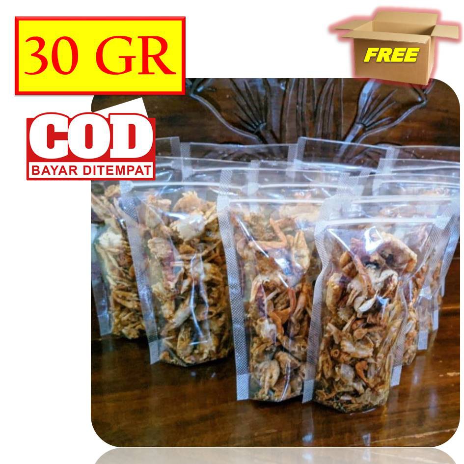 

KERIPIK KEPITING / SNACK BABY CRAB / BABY CRABS / KRIPIK KEPITING / KRIPIK BABY CRAB 30 GRAM