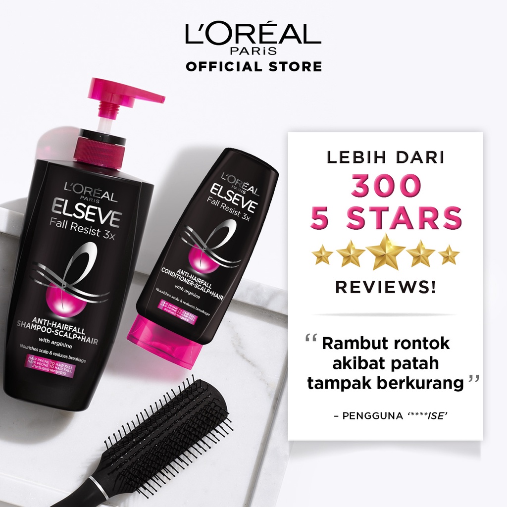 L'Oreal Paris Fall Resist 3x Shampoo 450ml+Conditioner 170ml-HairCare Perawatan Rambut Rontok Loreal-8