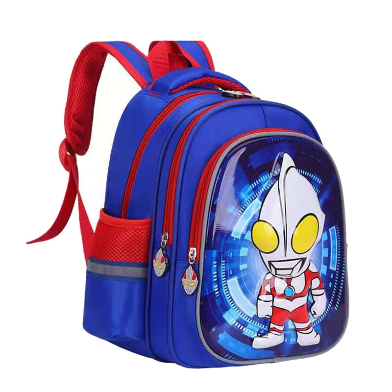 TAS RANSEL SEKOLAH TK / PAUD  ANAK LAKI LAKI GAMBAR JAGOAN ROBOT ULTRA GLOSSY TIMBUL 3Resleting IMPORT ( Luwi 12&quot;  )