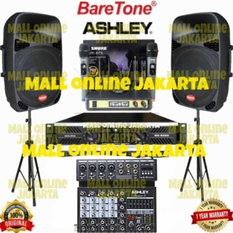 Paket sound system baretone 15 inch Speaker outdoor indoor 6 channel