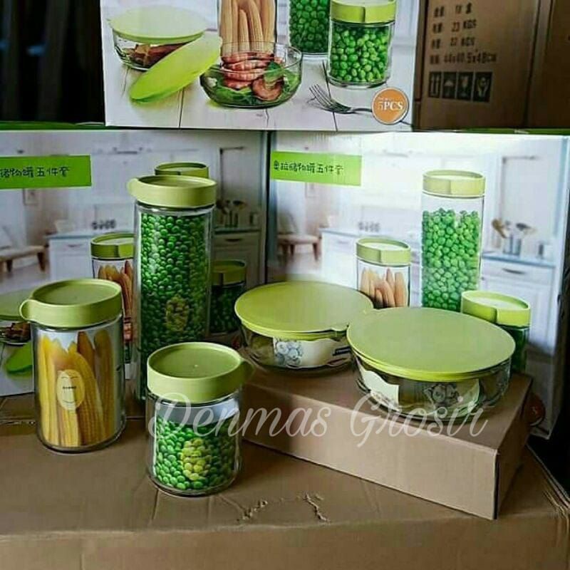 (PROMO) Bowl Marine/Toples Kaca Tebal 5in 1/Toples Lebaran