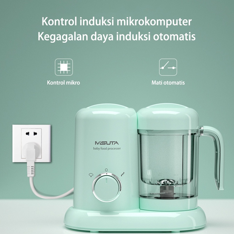 DADAWARD Multi-functional Baby Food Processor /Electric Baby Food Chopper Blender Makanan Bayi Mpasi /Baby Meal Maker Blender Steam Milk Warmer