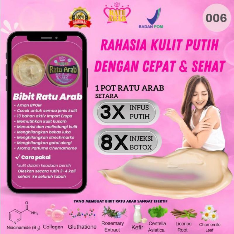 (ORIGINAL)BIBIT RATU ARAB WHITENING CARE