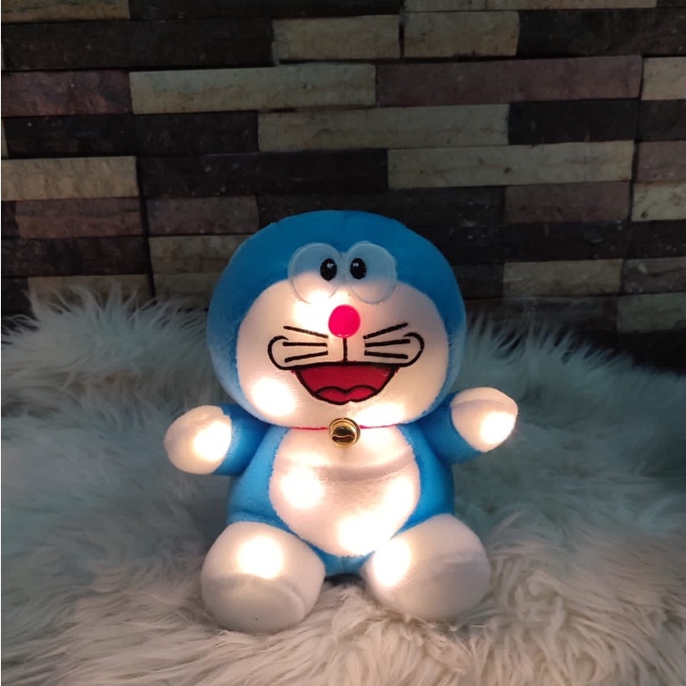 Boneka Doraemon LED Bisa Nyala/boneka led/boneka doraemon lucu/boneka doraemon terbaru/boneka doraemon ukuran m