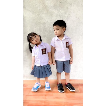 SAOIRSE'S Seragam Nasional - Setelan Kostum Seragam Sekolah Anak Perempuan Laki-Laki Balita 1-7 Th