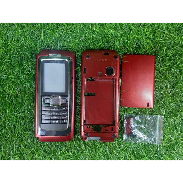 Casing Case Kesing Housing Fullset HP Jadul Nokia E90 Communicator Merah Baru