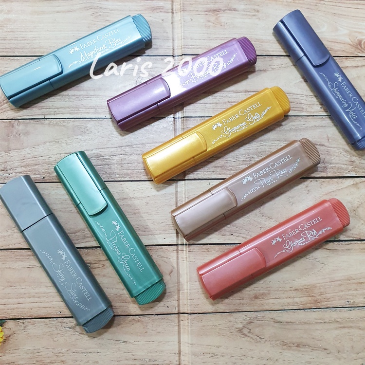 

Penanda / Highlighter / Textliner Metalik Gold / Silver Faber-Castell