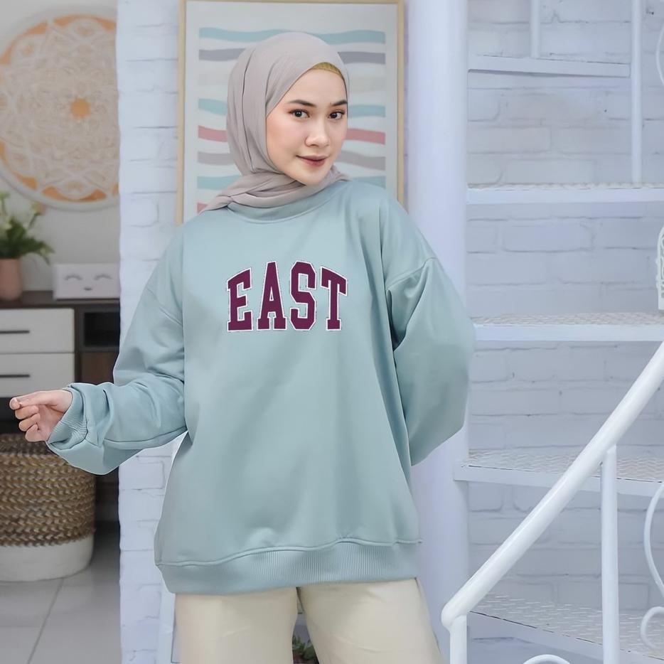 HOT SALE Sweater Crewneck North East South Pria Distro Original Putih Switer Oblong Cowok Brand Loka