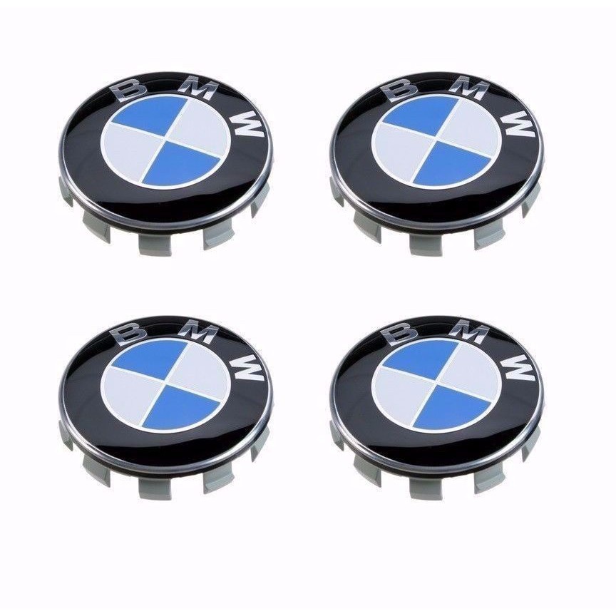 1Pcs Emblem BMW Biru Putih Standard Velg Center 68mm 3D Bukan Stiker