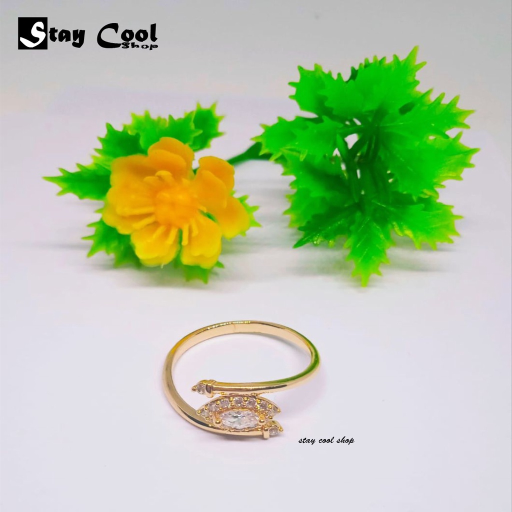 Cincin Xuping MODEL TERBARU 2021 Wanita Korea Import - Warna Emas -TERBA