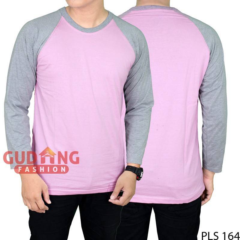 Baju Raglan Tshirt Pria Panjang PLS 164