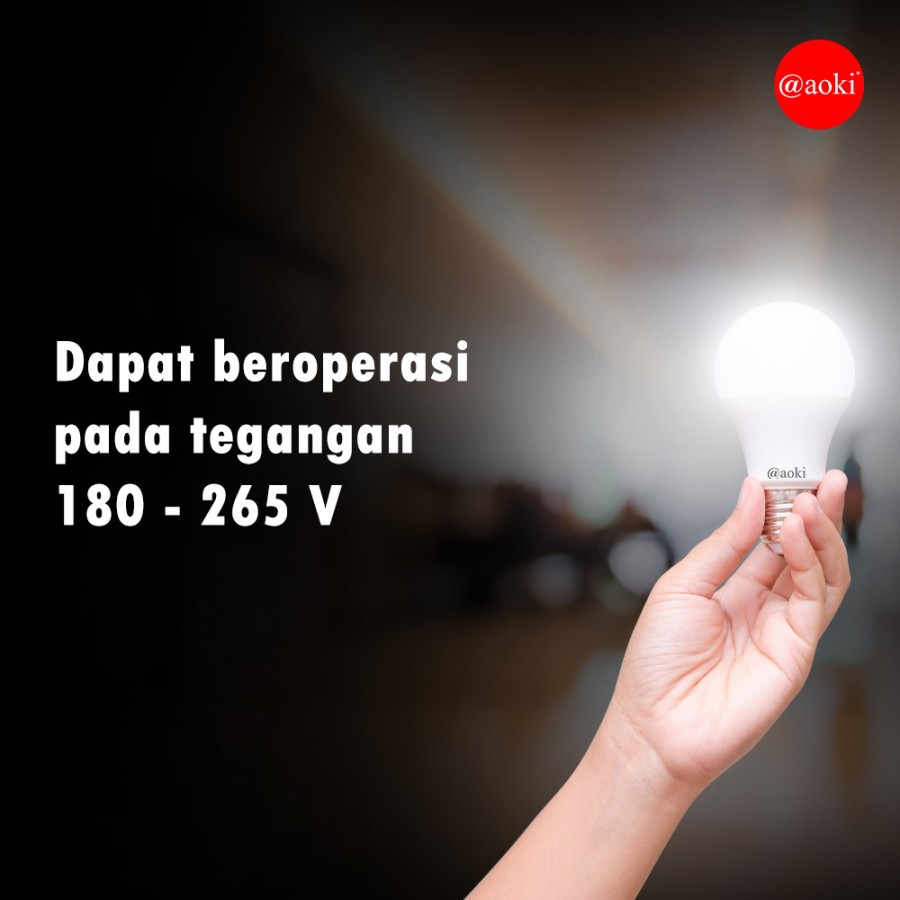 AOKI Lampu LED 5 Watt Bulb ALPHARD Series Cahaya Putih SUPER CERAH AP5W Bohlam 5W E27 Termurah 5 W