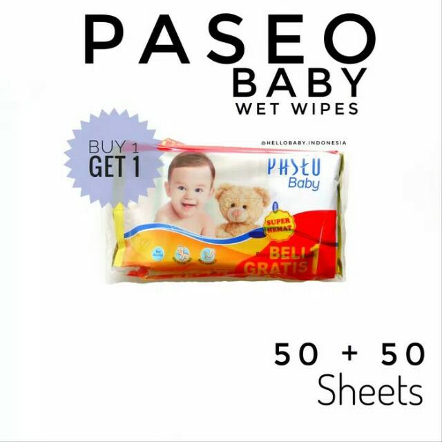 Paseo Baby Wipes Gazette 50s' Buy One Get One Free