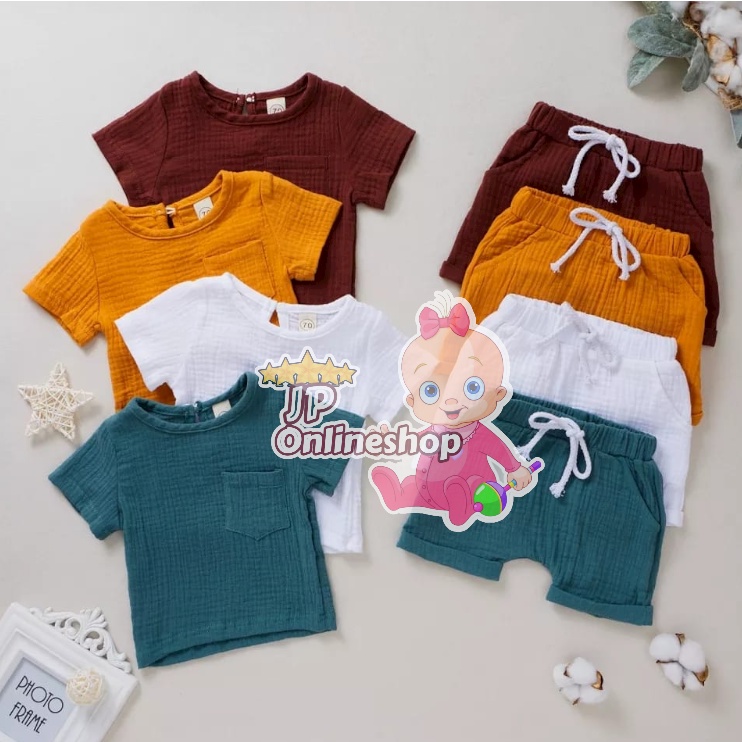 Setelan ORGANIK (SNI) // Stelan Kemeja Anak Bahan IMPORT PREMIUM