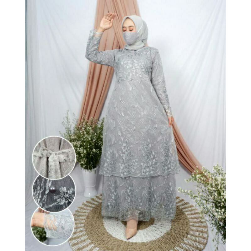 GAMIS TINGKAT GAMIS MUTIARA TILLE MODERN GAMIS PESTA GAMIS MUSLIM